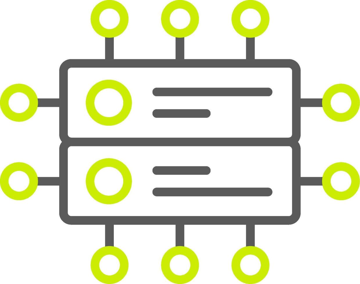 Data Network Line Two Color Icon vector
