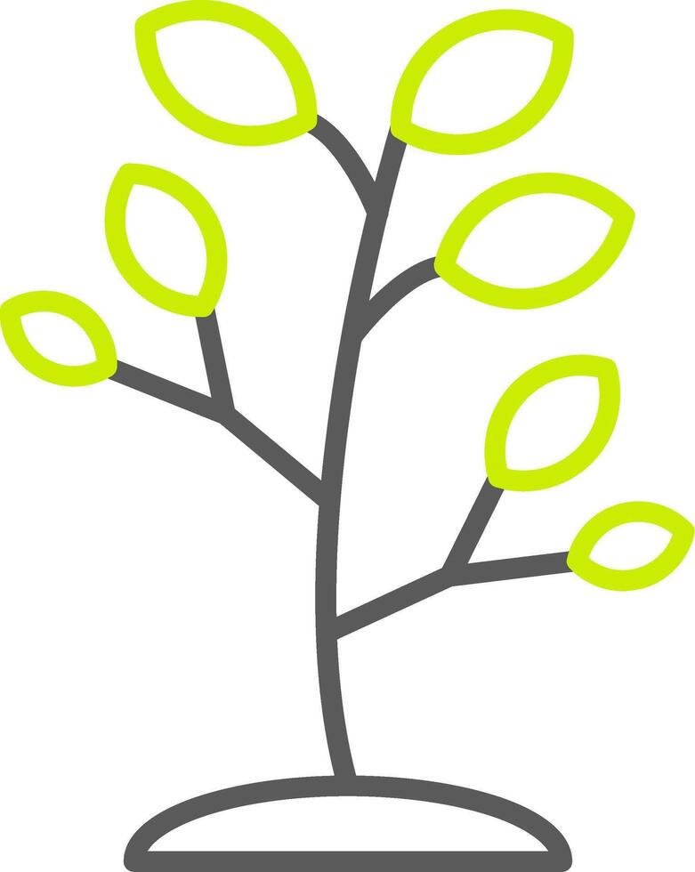Tree Line Two Color Icon vector