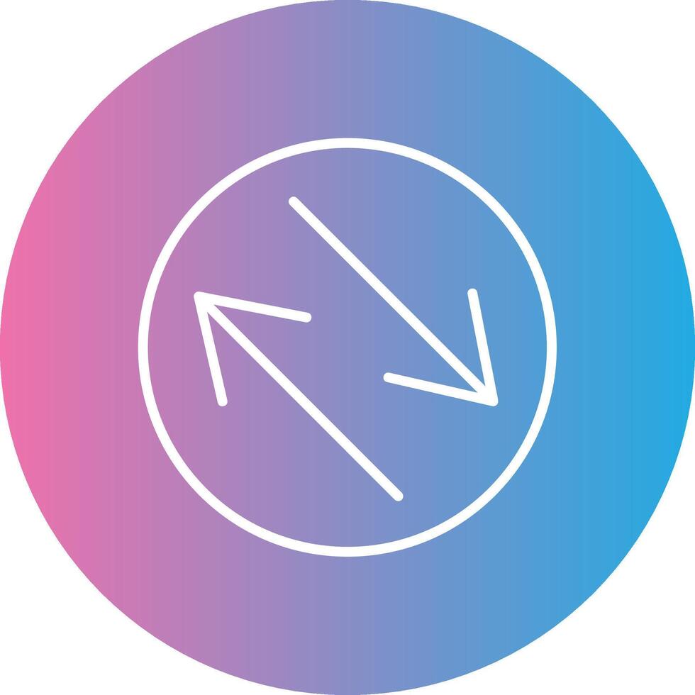 Swap Line Gradient Circle Icon vector