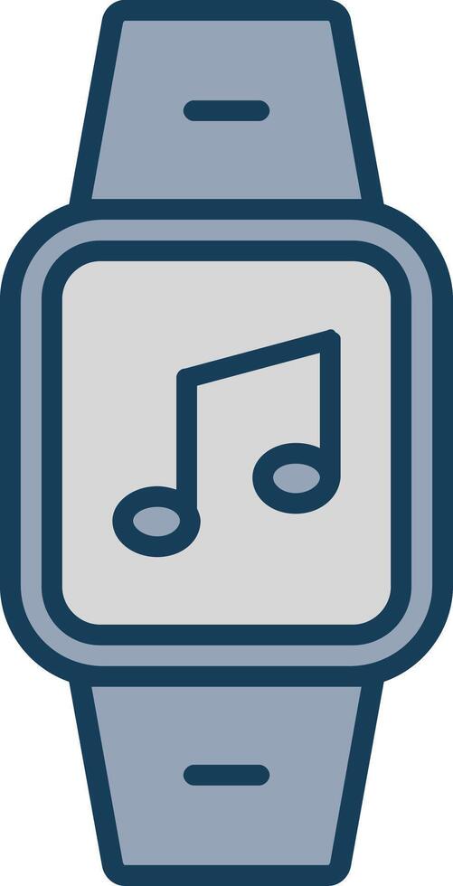 Music Line Filled Grey Icon vector