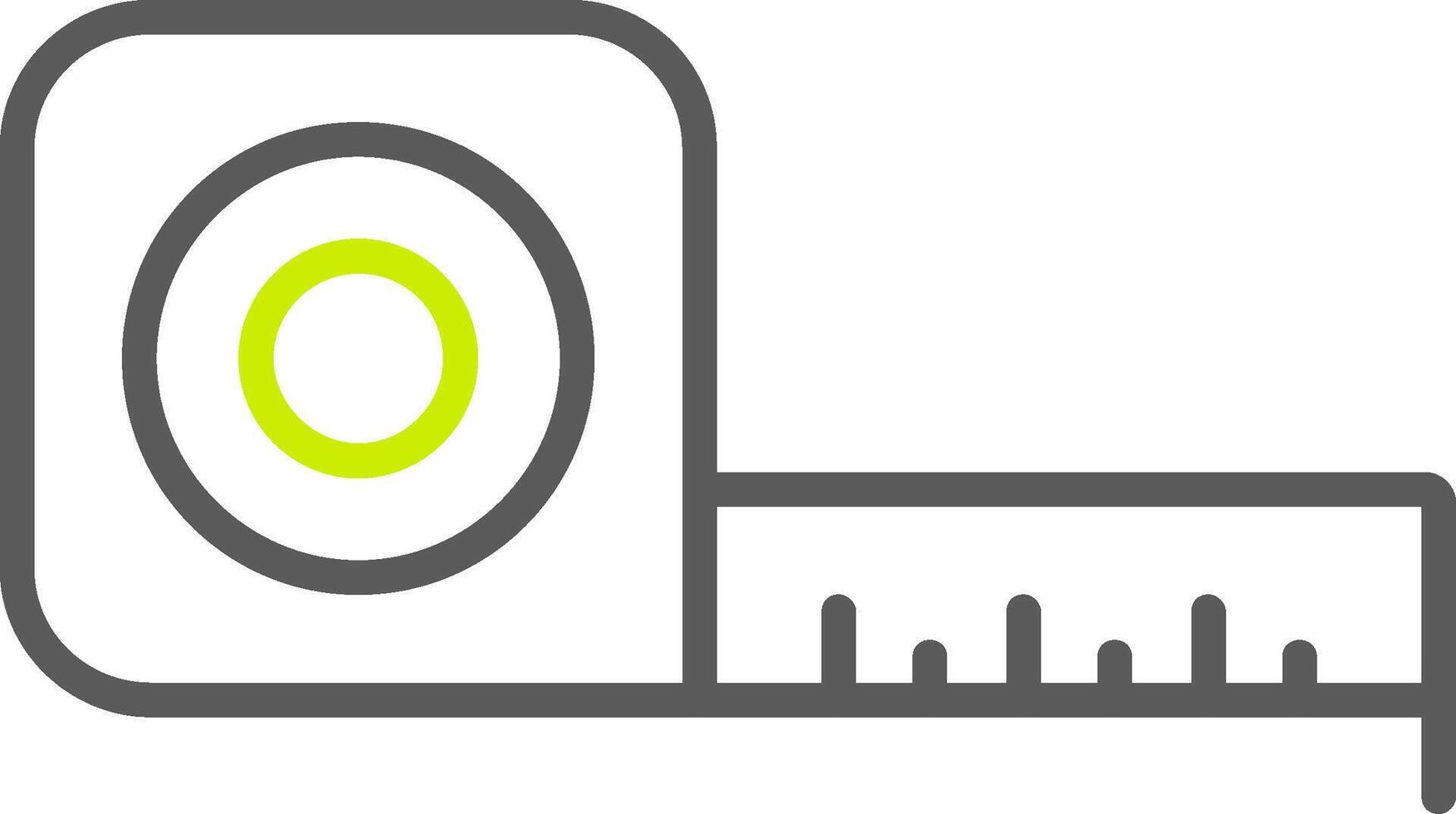 Measuring Tape Line Two Color Icon vector