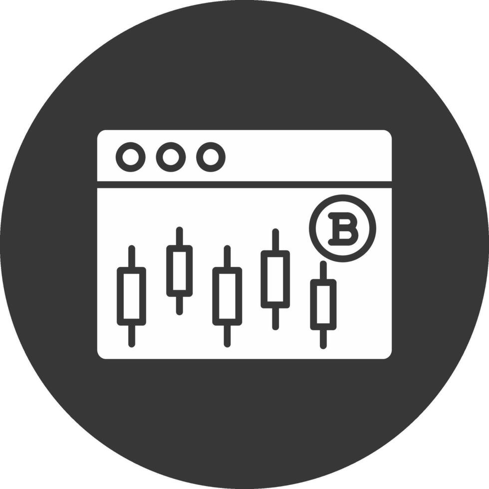 Stocks Stocks Glyph Inverted Icon vector