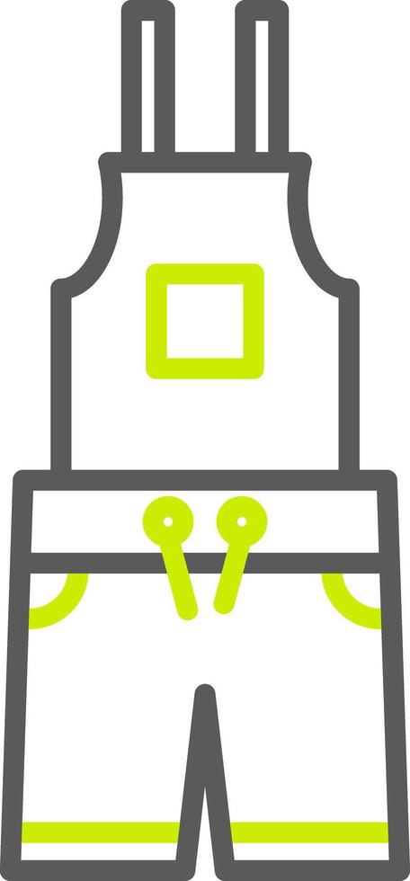 Dungarees Line Two Color Icon vector