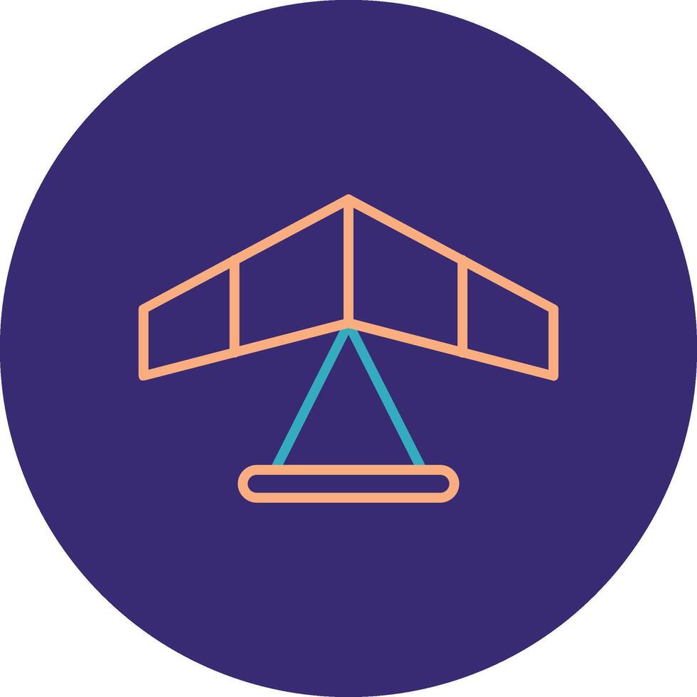 Gliding Line Two Color Circle Icon vector