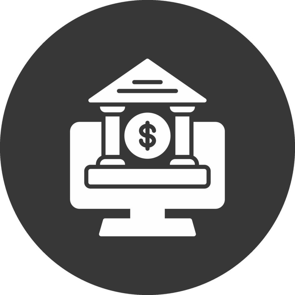 OnGlyph Inverted Banking Glyph Inverted Icon vector