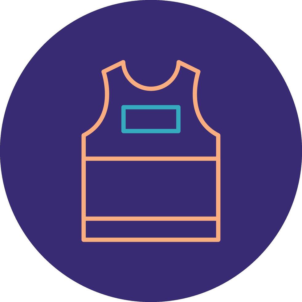 Tank Top Line Two Color Circle Icon vector