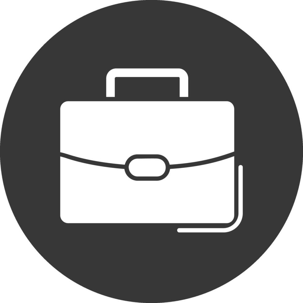 Bag Glyph Inverted Icon vector