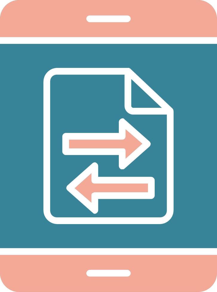 Data Transfer Glyph Two Color Icon vector