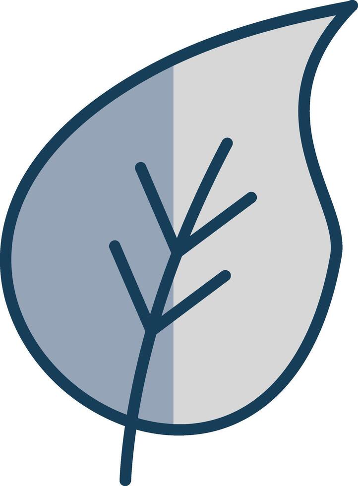 Leaf Line Filled Grey Icon vector