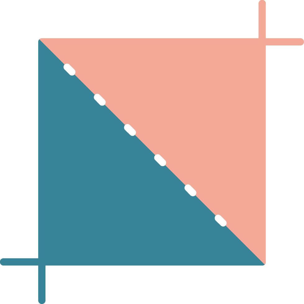 Crop Glyph Two Color Icon vector