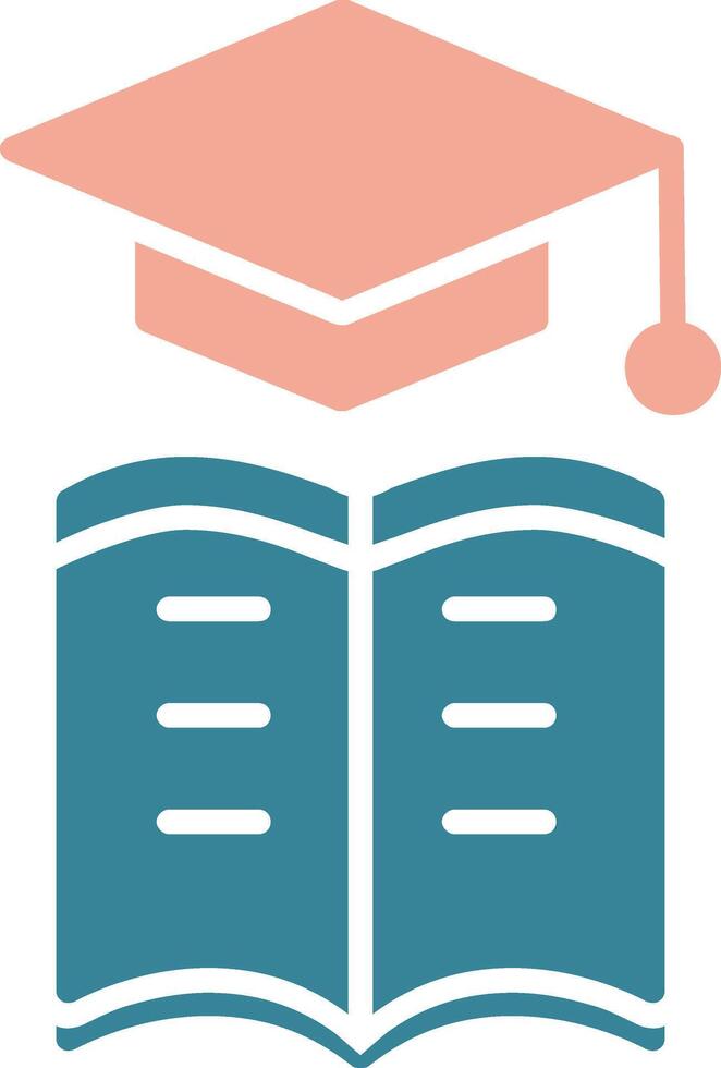 Learning Management Glyph Two Color Icon vector