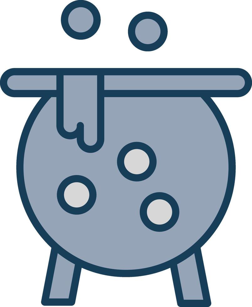 Cauldron Line Filled Grey Icon vector