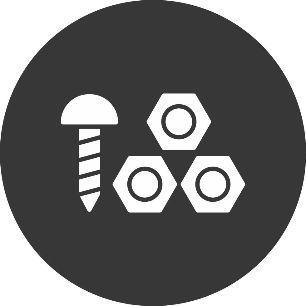 Nuts Glyph Inverted Icon vector