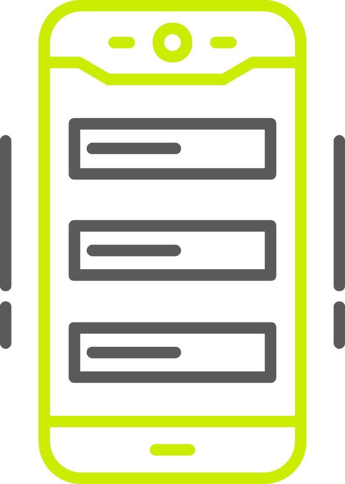 Mobile Work Line Two Color Icon vector