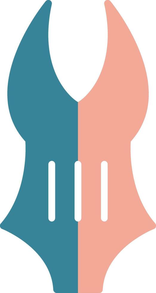 Swimming Suit Glyph Two Color Icon vector