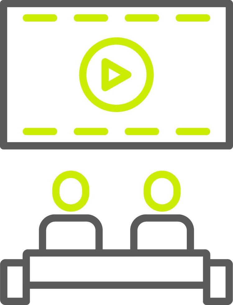 Cinema Line Two Color Icon vector