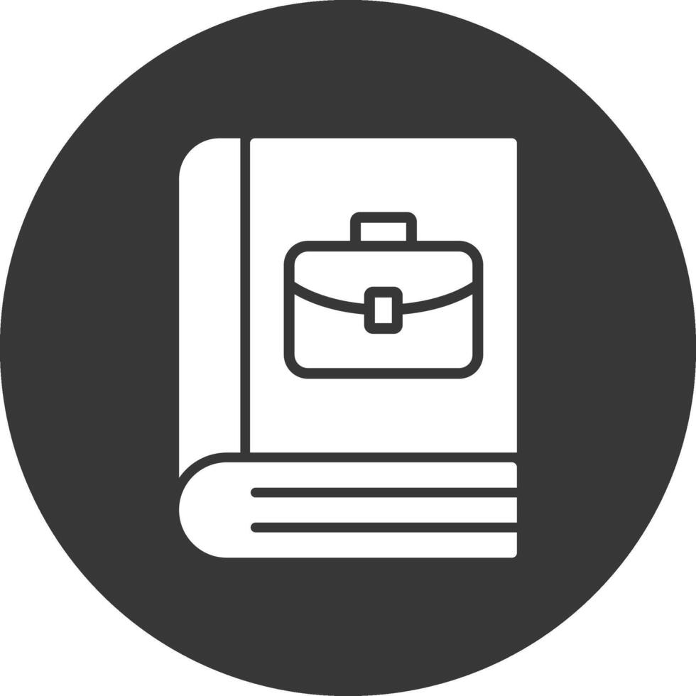 Book Glyph Inverted Icon vector