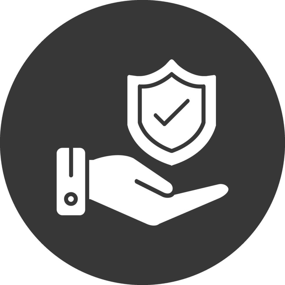 Hand Claim Glyph Inverted Icon vector