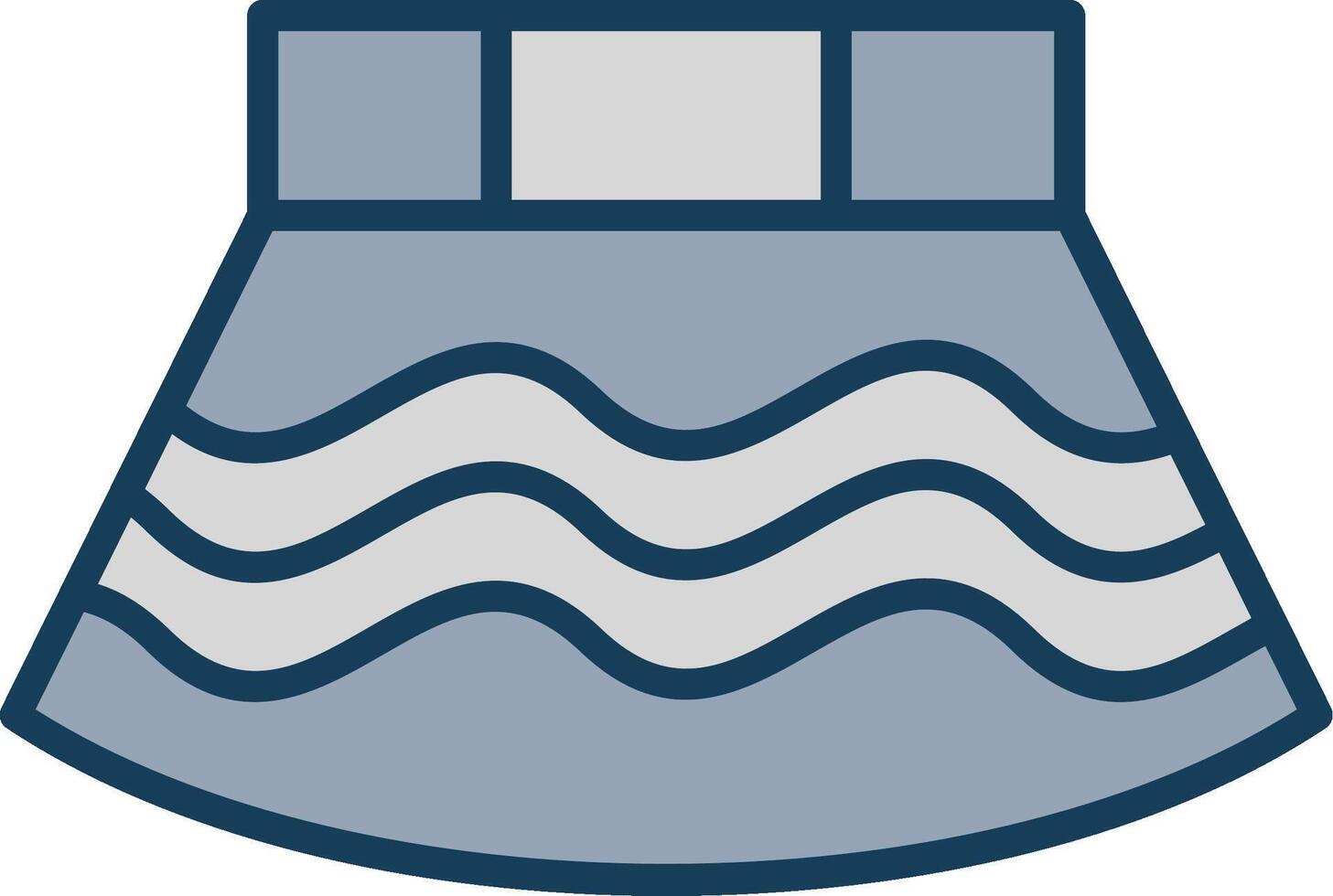 Skirt Line Filled Grey Icon vector