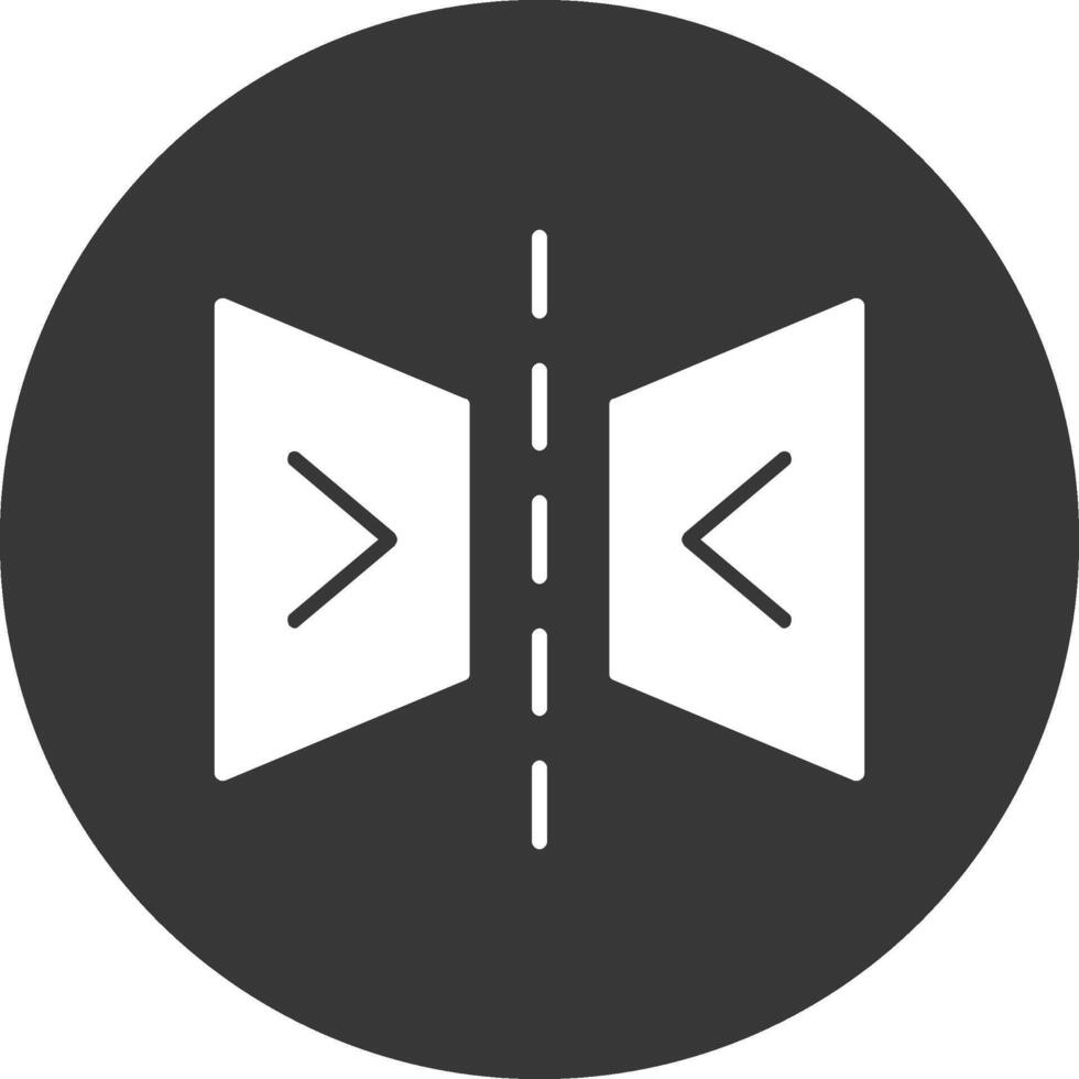 Reflect Glyph Inverted Icon vector