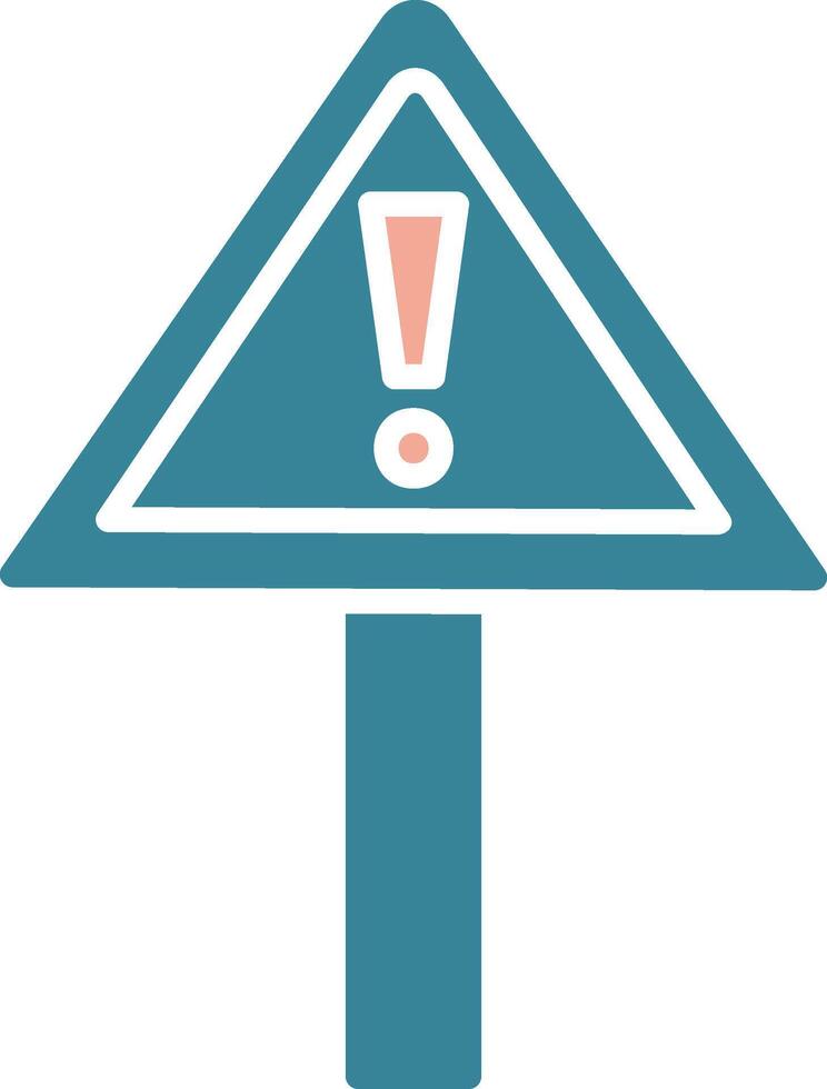 Alert Glyph Two Color Icon vector