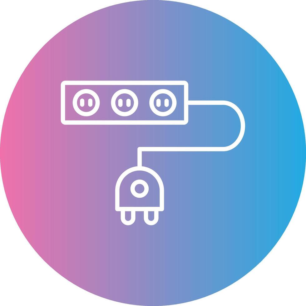 Extension Cable Line Gradient Circle Icon vector