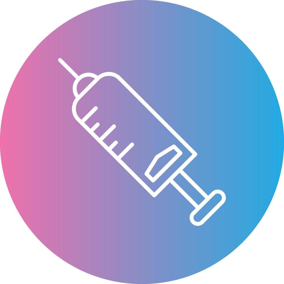 Injection Line Gradient Circle Icon vector