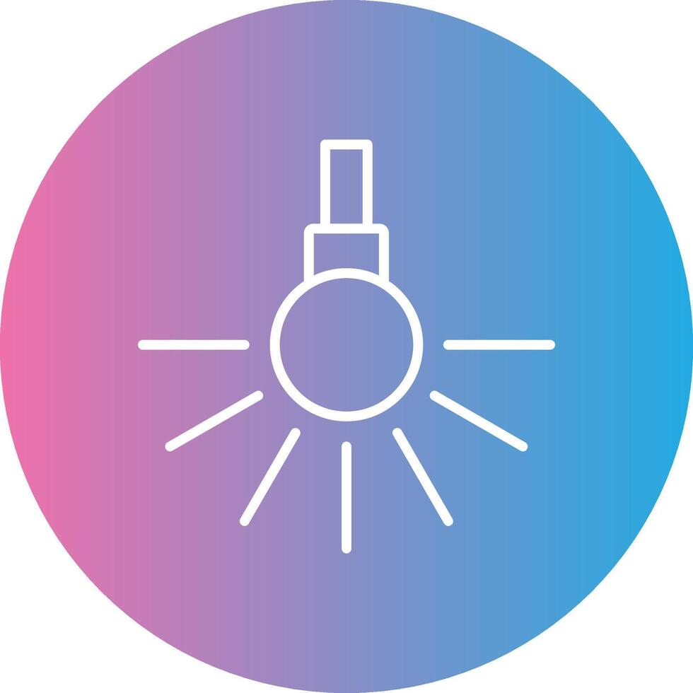 Headlight Line Gradient Circle Icon vector