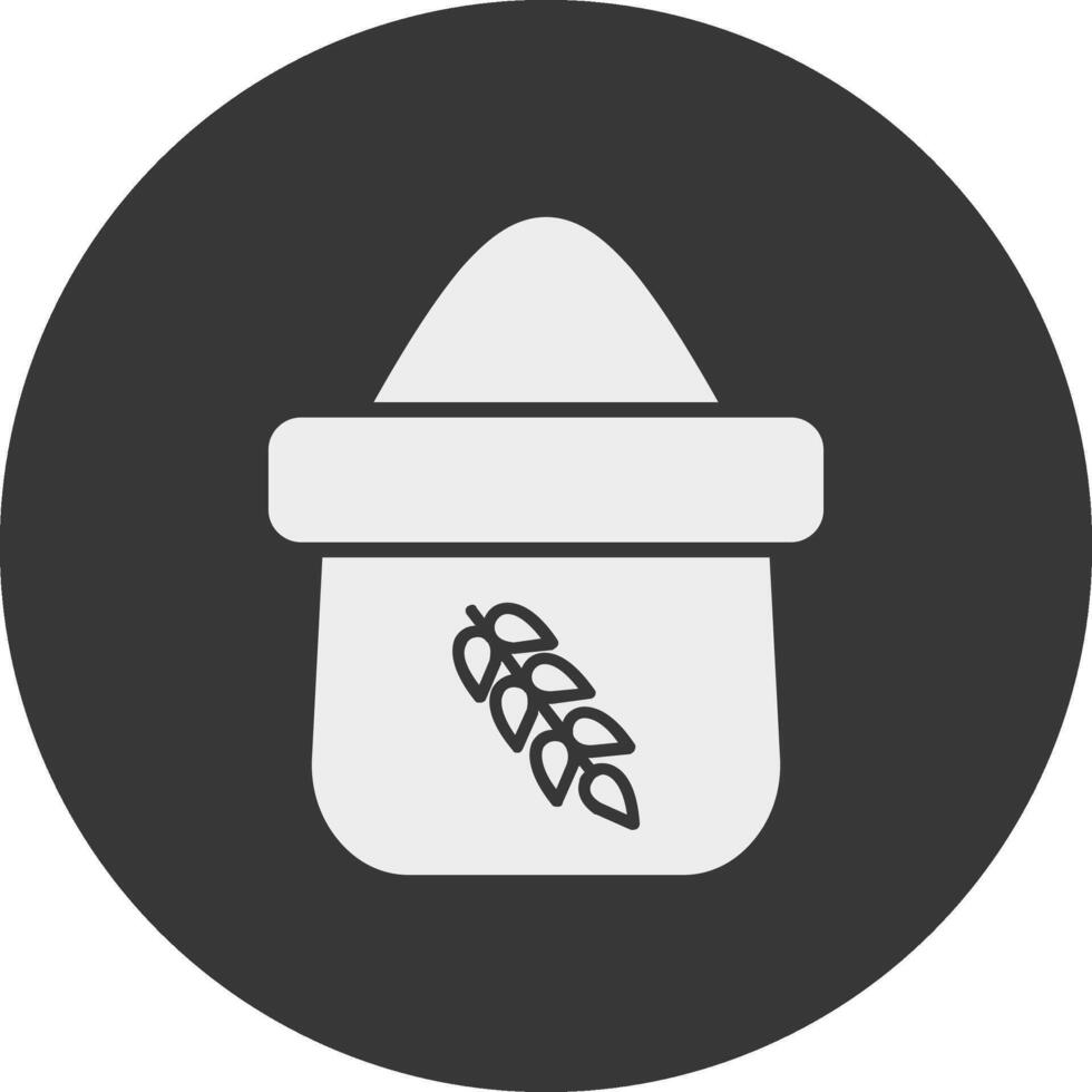 Flour Glyph Inverted Icon vector