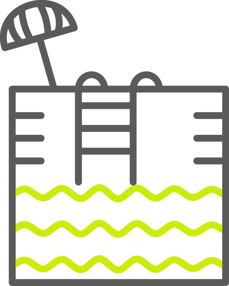 Swimming Pool Line Two Color Icon vector