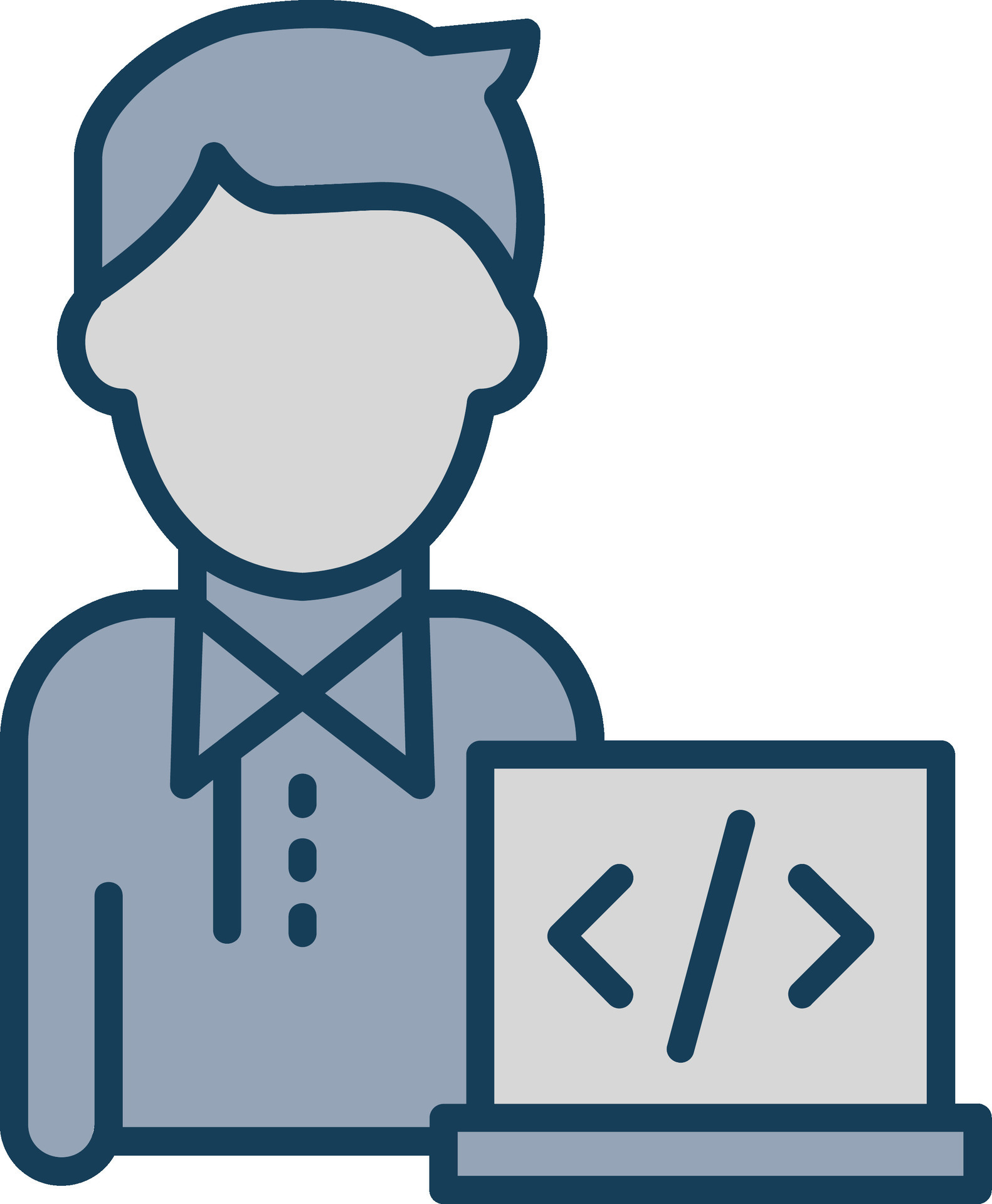 Programmer Line Filled Grey Icon 43519765 Vector Art at Vecteezy
