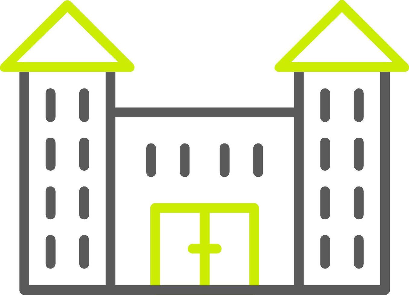Victorian House Line Two Color Icon vector