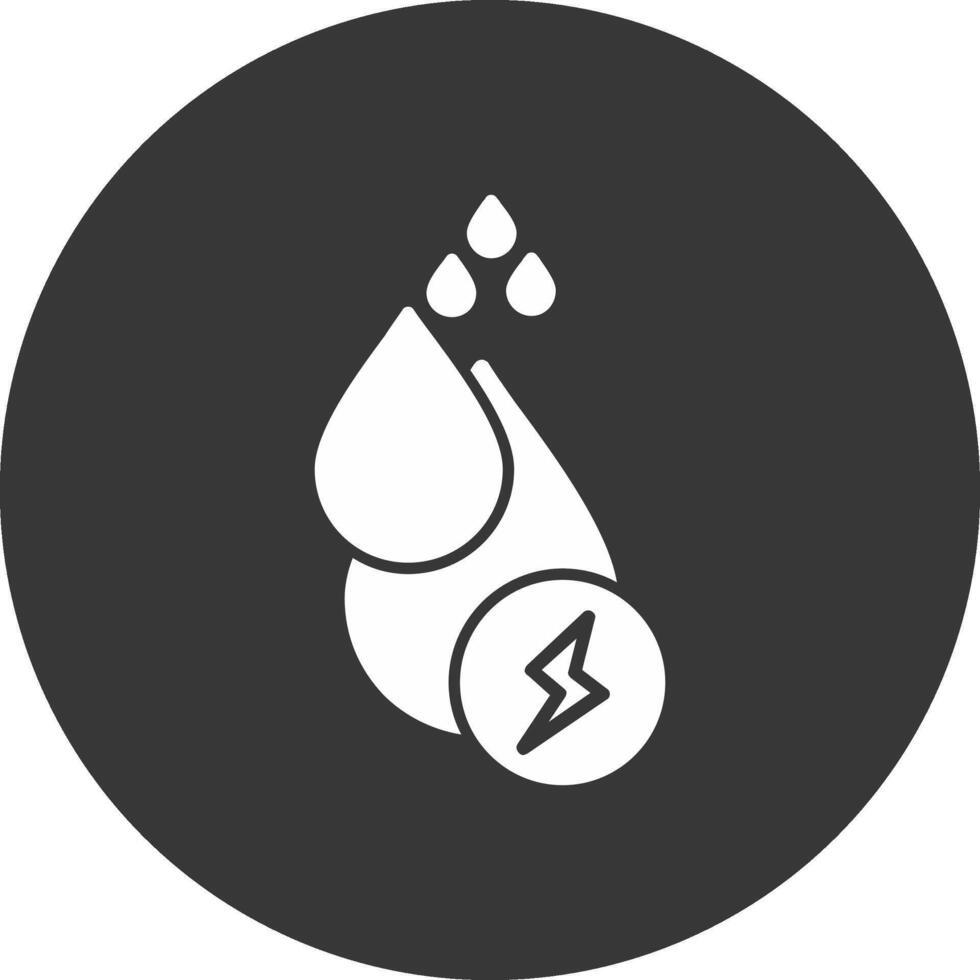 Water Energy Glyph Inverted Icon vector