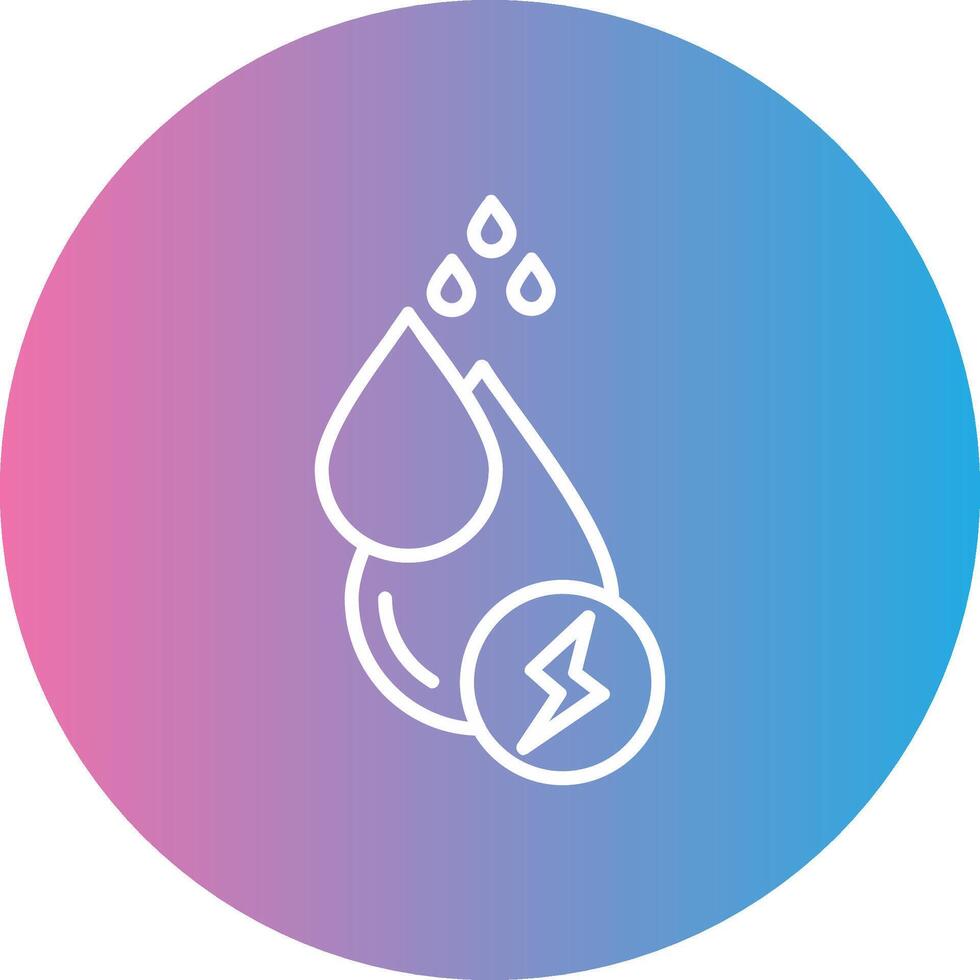 Water Energy Line Gradient Circle Icon vector