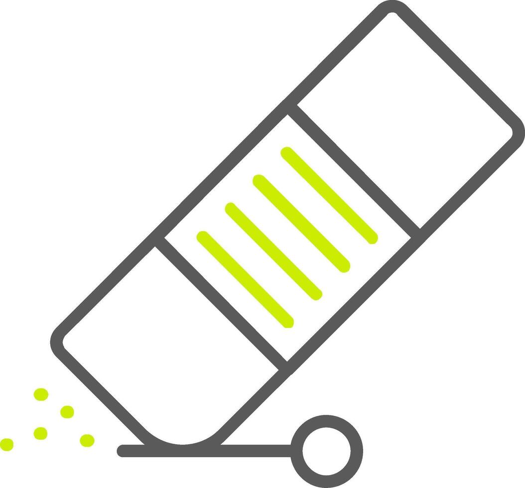 Eraser Line Two Color Icon vector