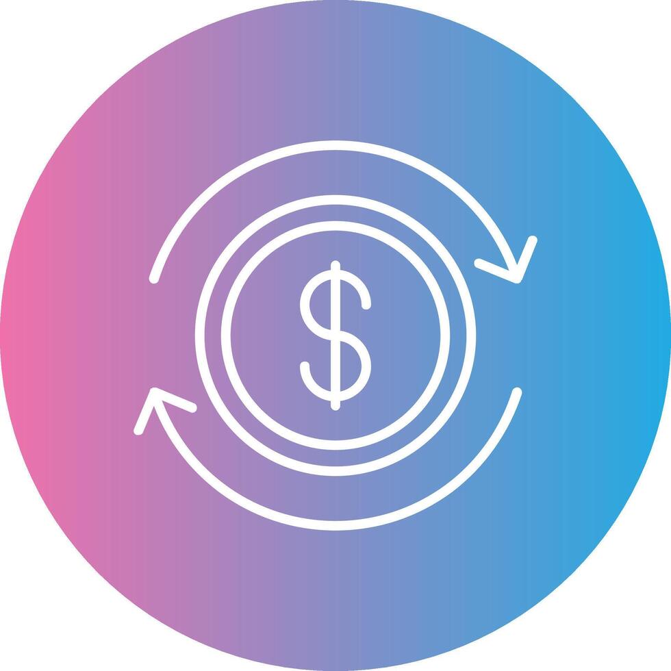 Business Continuity Line Gradient Circle Icon vector