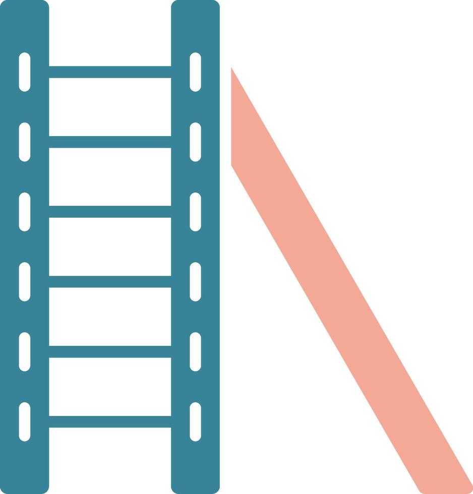 Ladder Glyph Two Color Icon vector