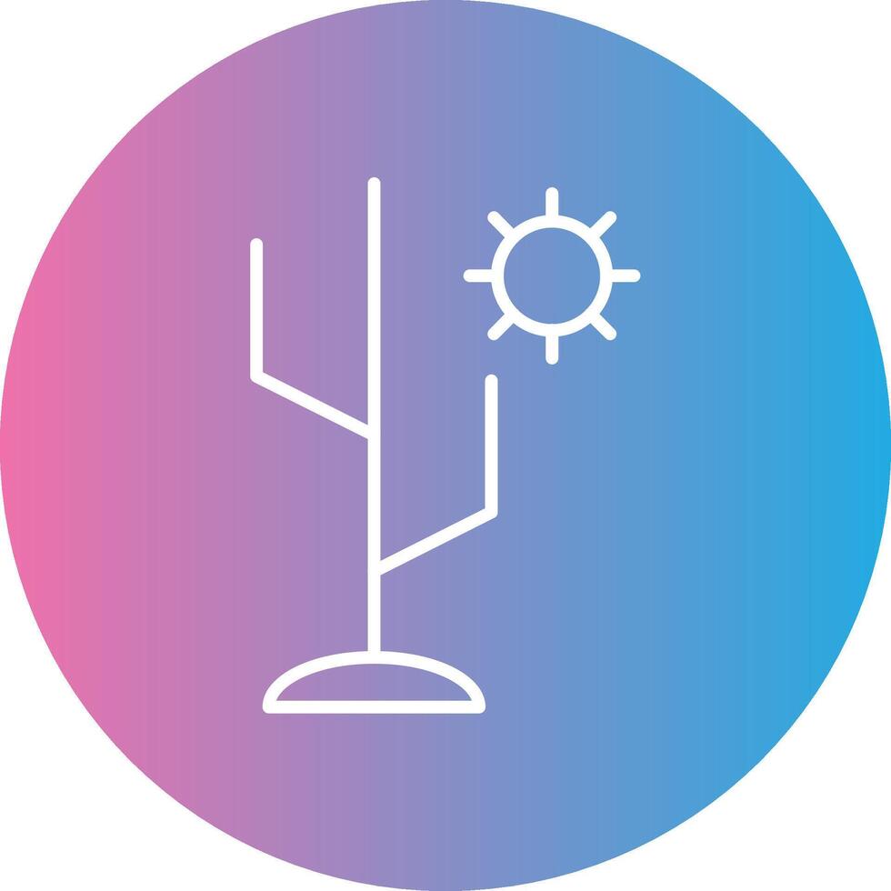 Cactus Line Gradient Circle Icon vector