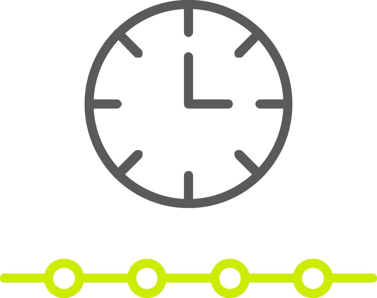 Free Time Line Two Color Icon vector