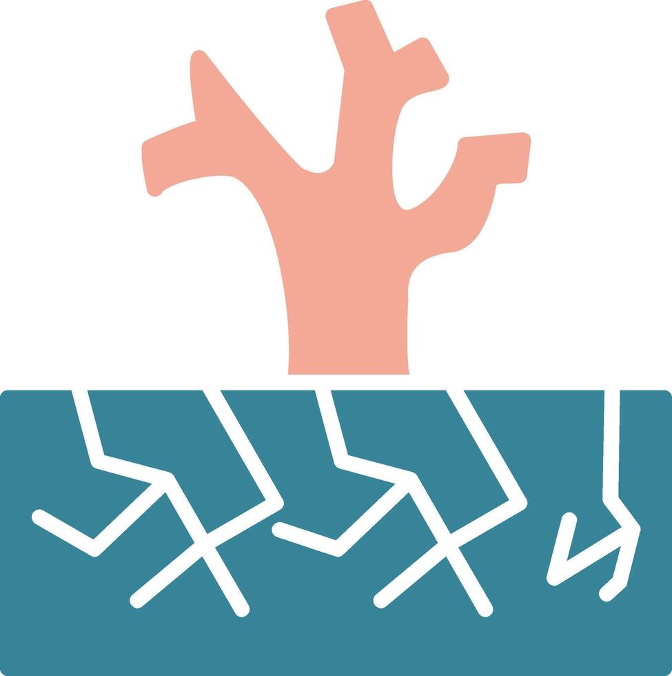 Drought Glyph Two Color Icon vector