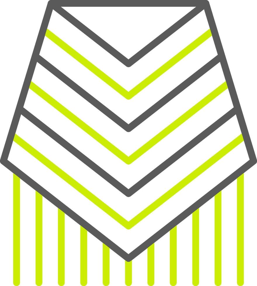 Poncho Line Two Color Icon vector