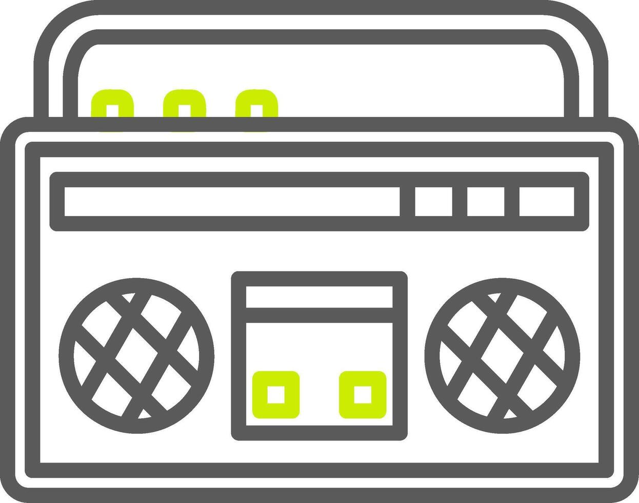 Boombox Line Two Color Icon vector