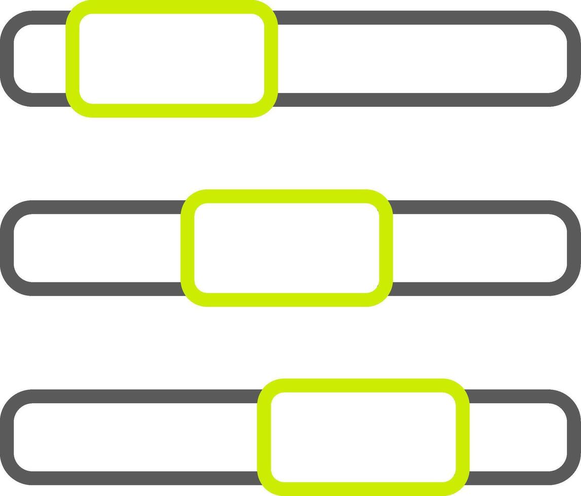 Progress Bar Line Two Color Icon vector
