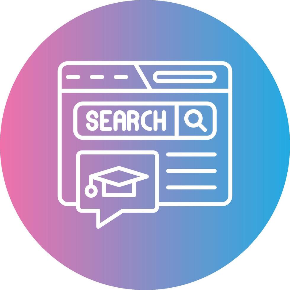 Education Forum Line Gradient Circle Icon vector