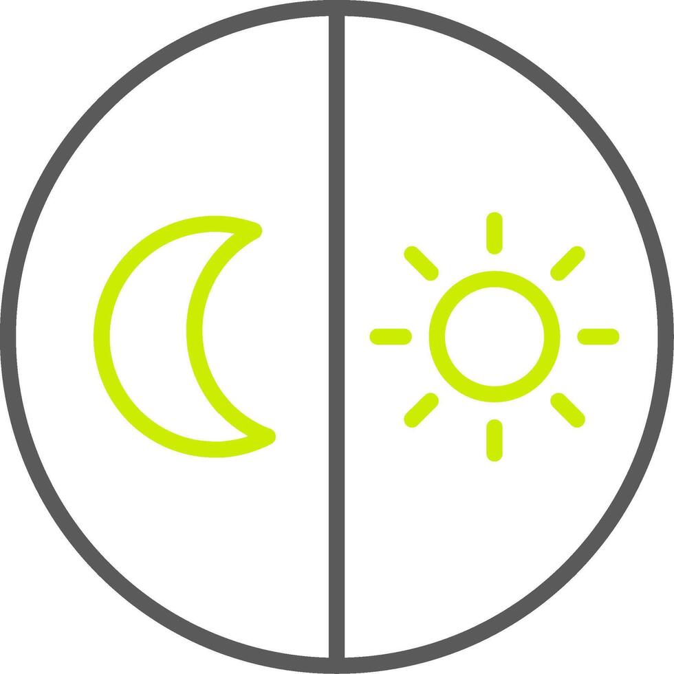 Day And Night free Line Two Color Icon vector