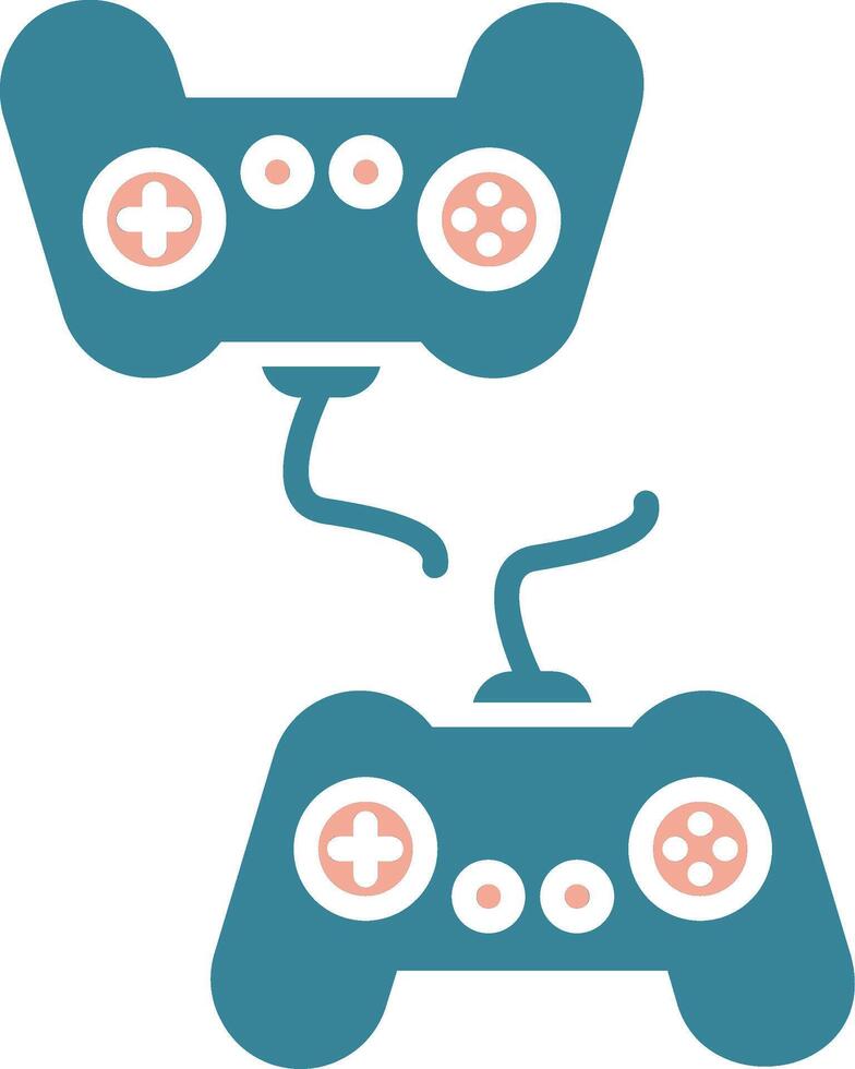 Player Versus Player Glyph Two Color Icon vector