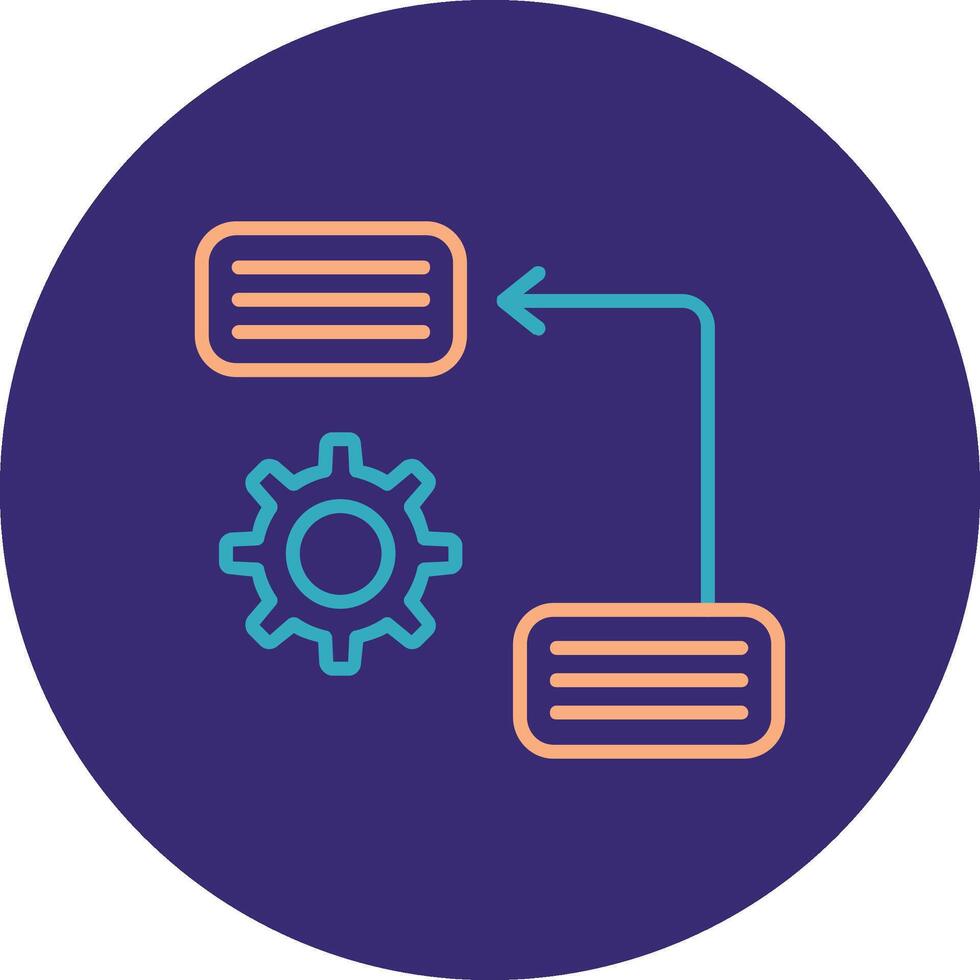 Prioritize Line Two Color Circle Icon vector