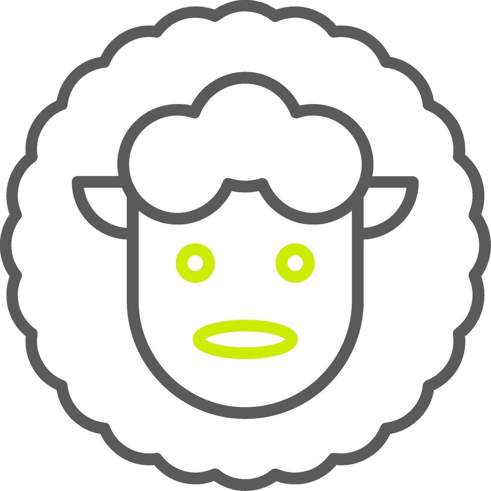Sheep Line Two Color Icon vector