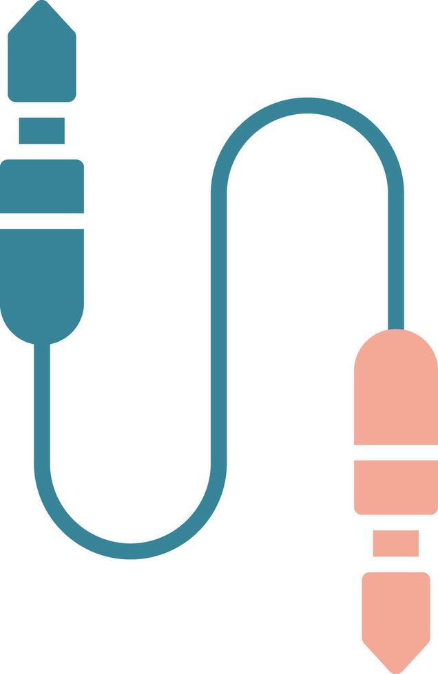 Auxiliary Cable Glyph Two Color Icon vector