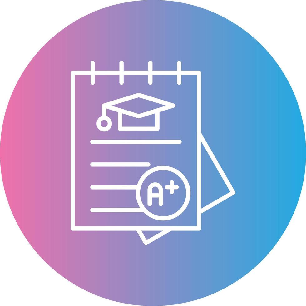 Assignment Line Gradient Circle Icon vector